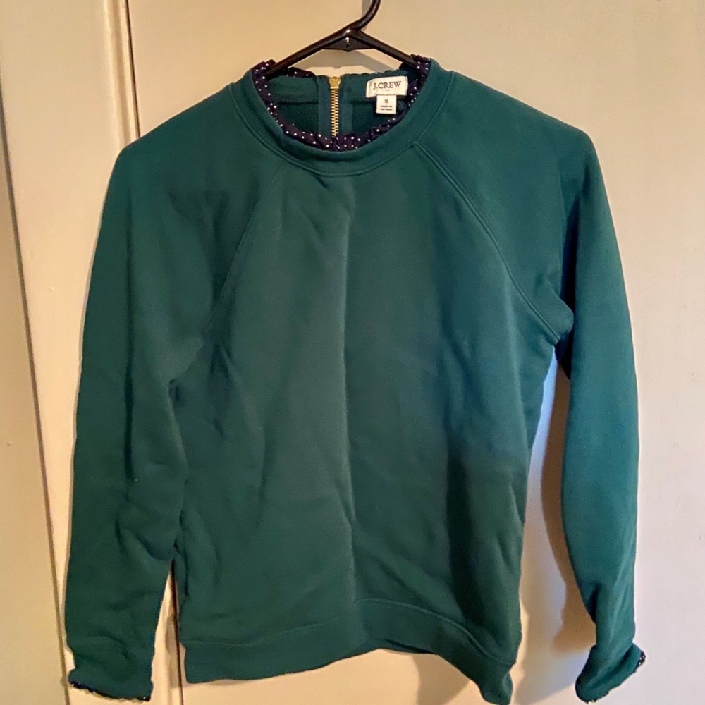 J Crew ruffle neck sweatshirt